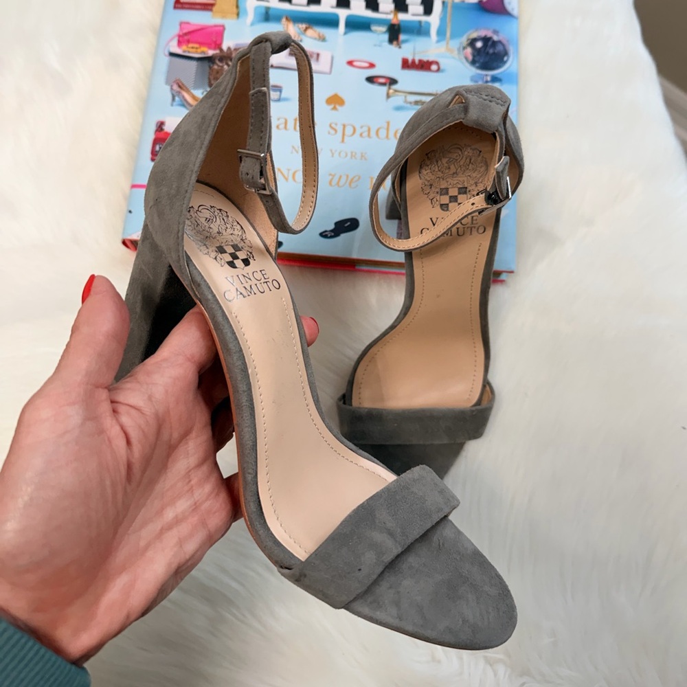 Vince Camuto Charcoal Suede Heels